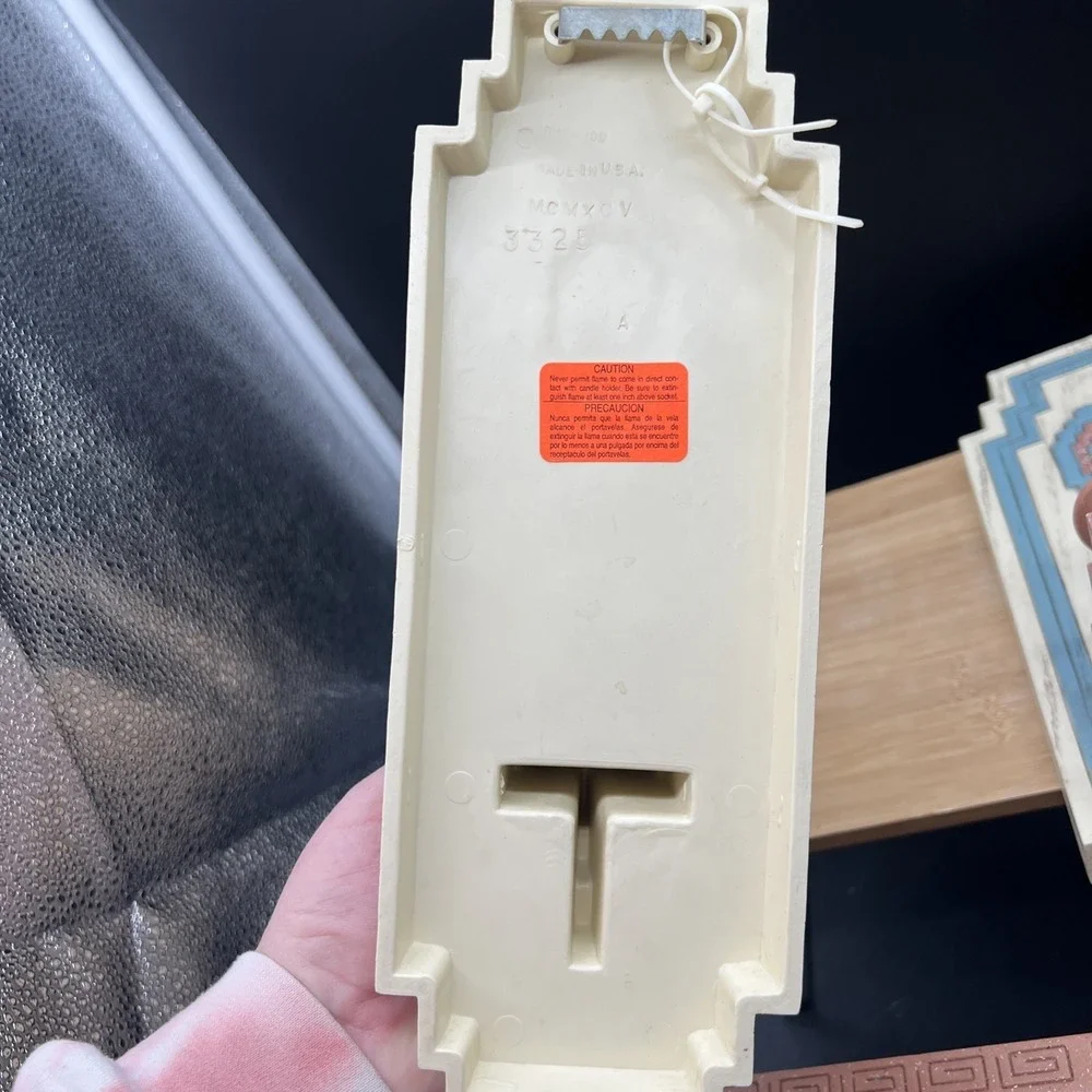 Vintage Home Interior Homco Santa Fe Aztec Shelf And 2 Wall Candle Sconces 1995
